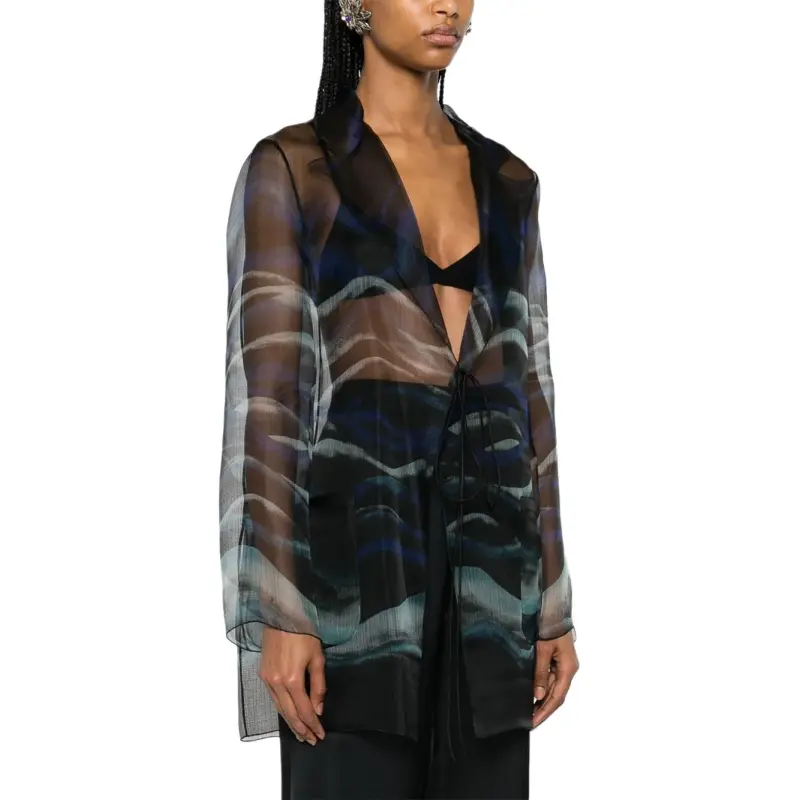 GIORGIO ARMANI All-Over Printed Single-Breasted Jacket-4
