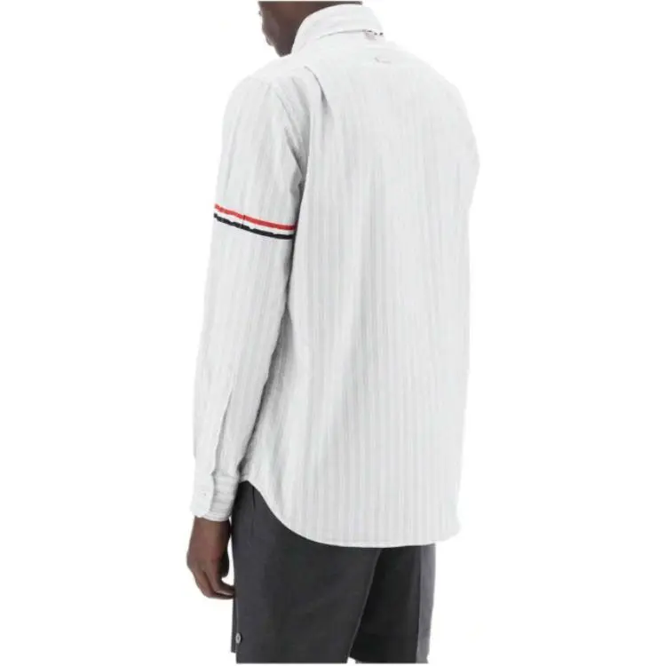 THOM BROWNE Striped Buttoned Shirt-4