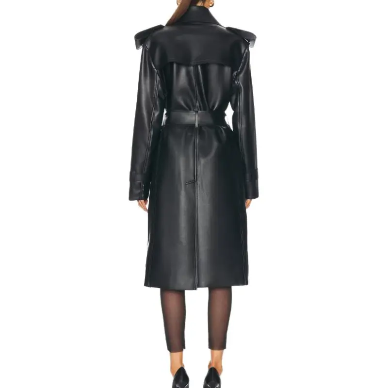 NORMA KAMALI Belted Trench Coat-2