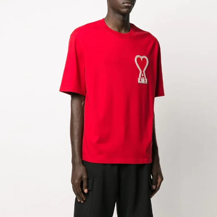 AMIPARIS T Shirts Men Red-2