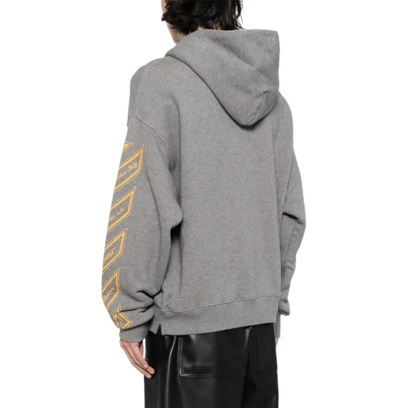 OFF WHITE Logo print Cotton Hoodie-3