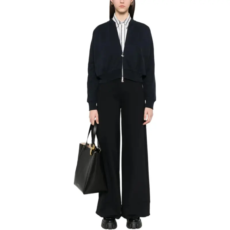Moncler Zip Up Cropped Bomber Jacket-4