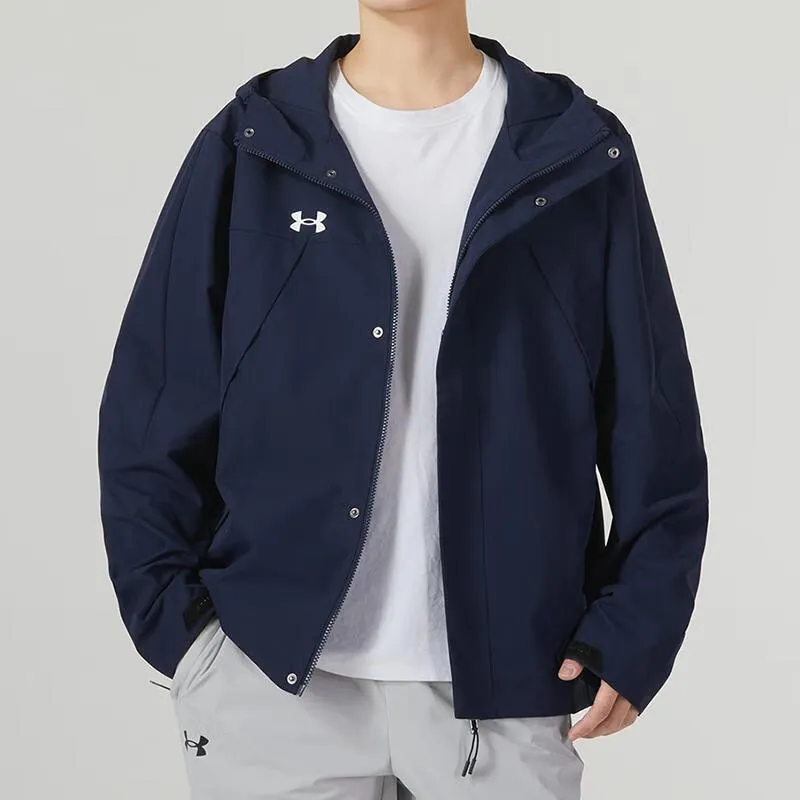 Under Armour Jackets Coats Men's Blue With Free Survival Wristbands-4