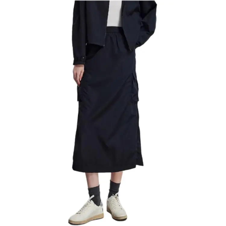 Initial Language Skirt Set Women's Black-1