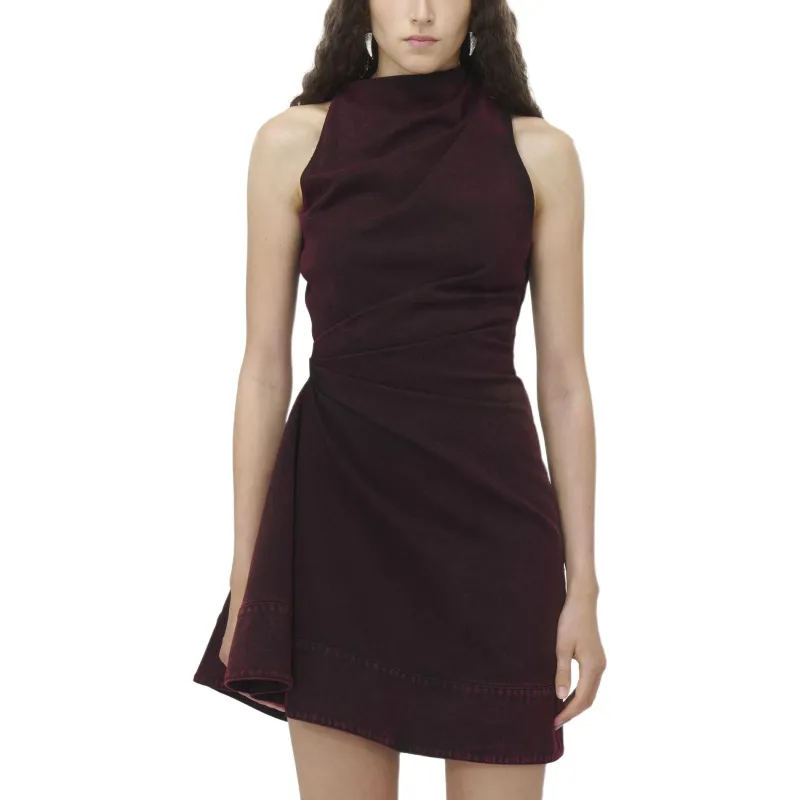 Alexander McQueen Overdyed Denim Mini Dress-2