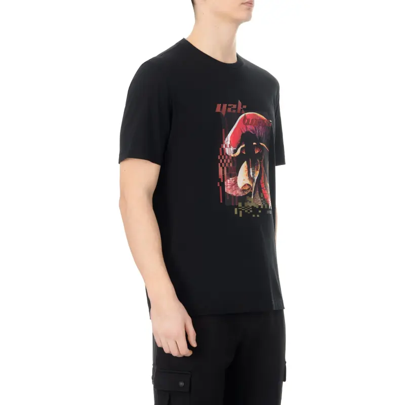 HUGO BOSS Logo print Cotton T shirt-8