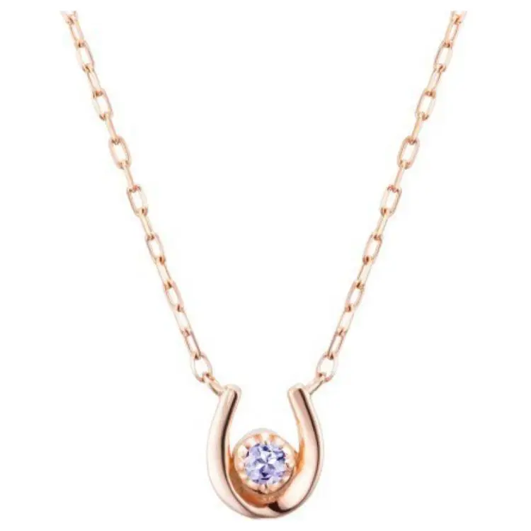 4℃ Diamond, Tanzanite Necklaces Women's Rose Gold-1
