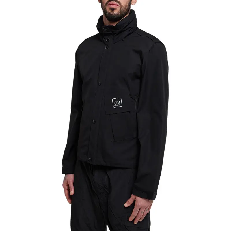 C.P.Company Logo Printed High Neck Jacket-3