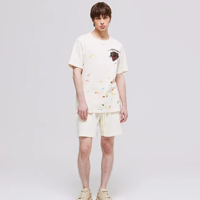 Ed Hardy Casual Shorts Men Ivory White E1PBM063-2