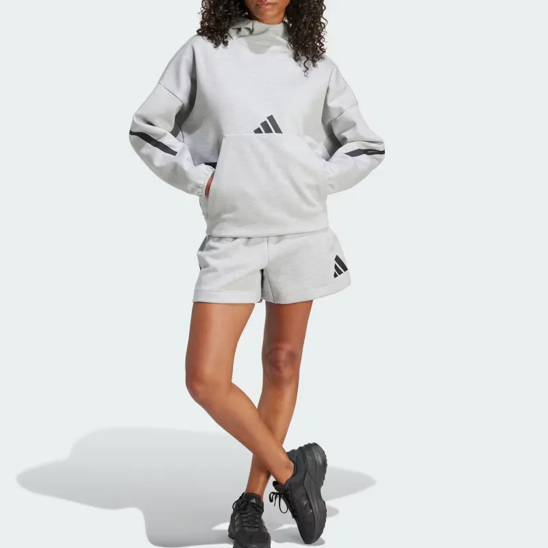 Adidas Sweatshirt Women's Gray Shopping Bag Included-5