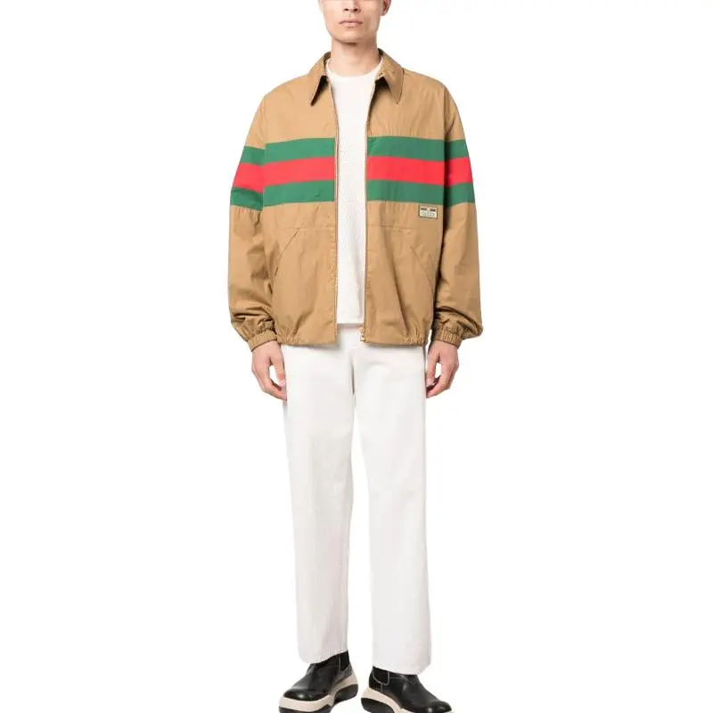 GUCCI Web Striped Zipped Jacket-7
