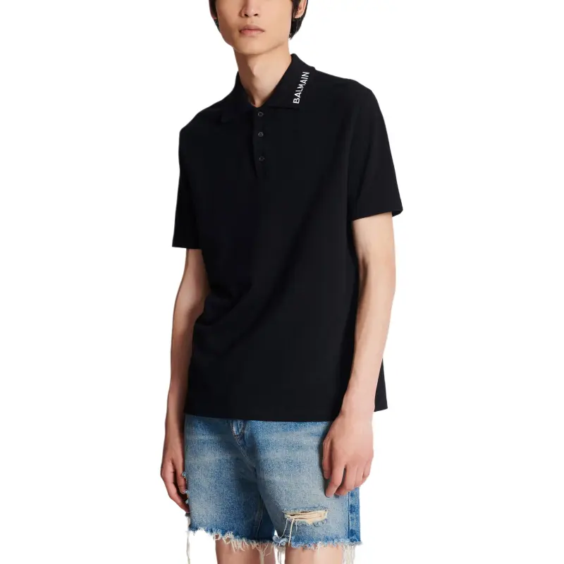 BALMAIN Embroidered Polo Shirt-3