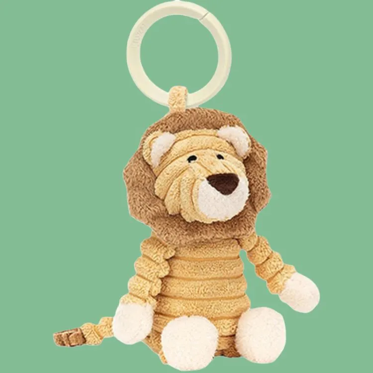 JELLYCAT Jungle Animal Collection Little Lion Bell Rocker Dolls Plush Pendant 15cm High-2