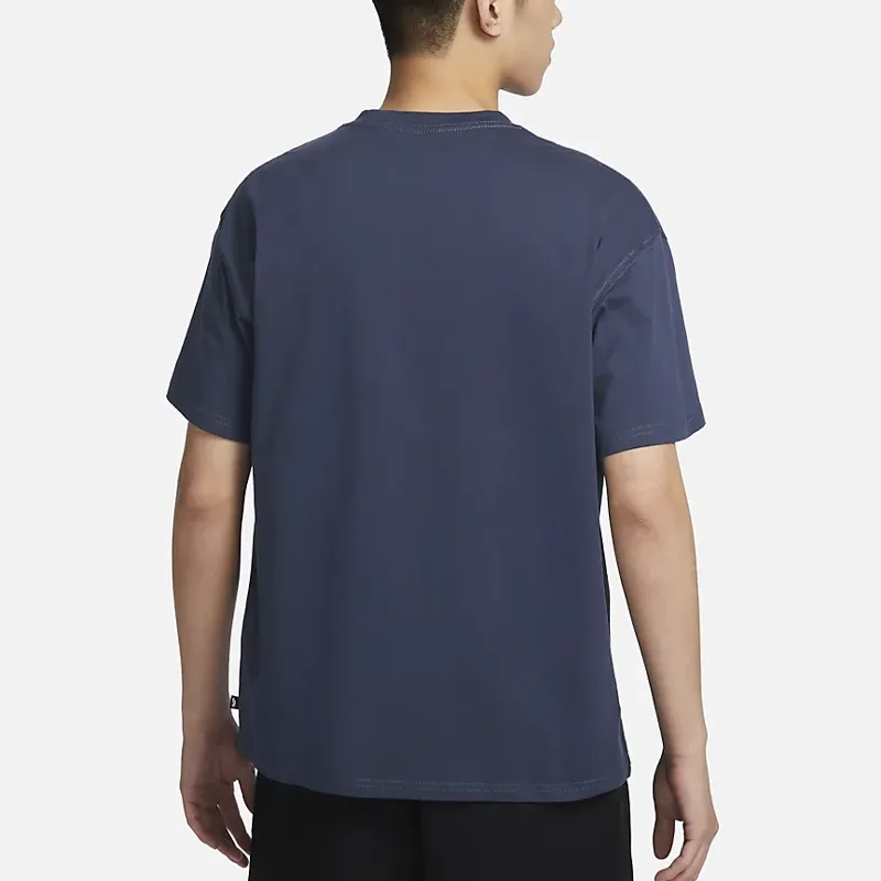 Nike T Shirts Men Dark Navy Blue-2