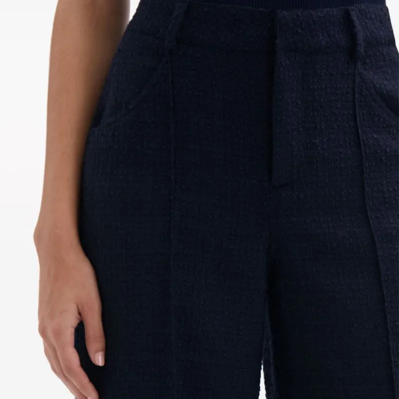 Oscar De La Renta Pressed-crease Tweed Trousers-5