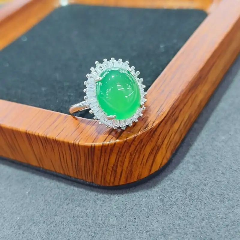 Grace Chalcedony Jade Rings Women's-9