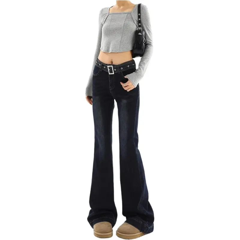 Concubine Zhu Jeans Women's Dark Blue-3