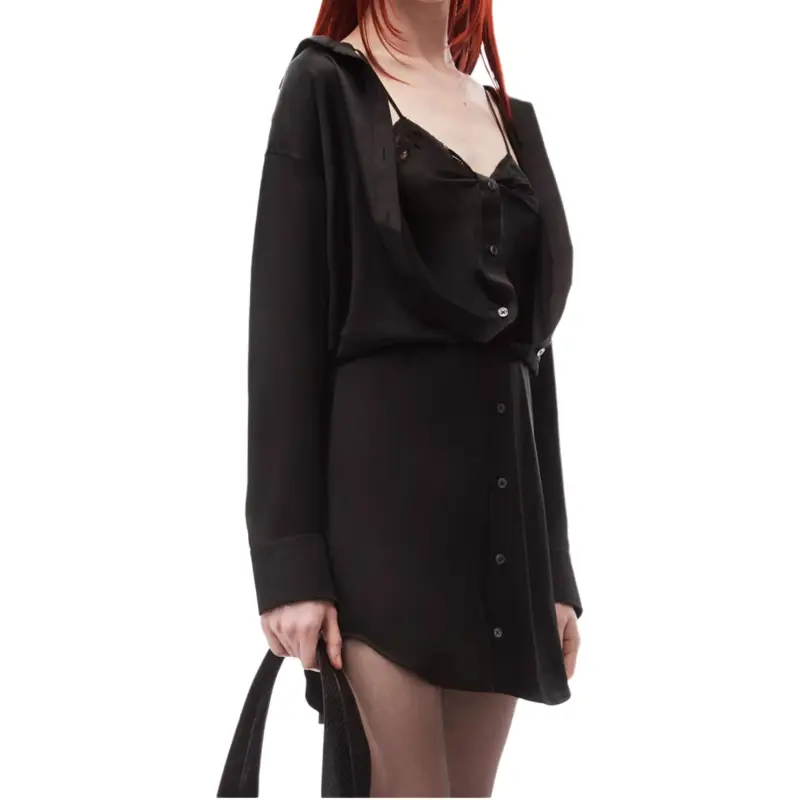 Alexander Wang Lace Trim Layered Dress-3