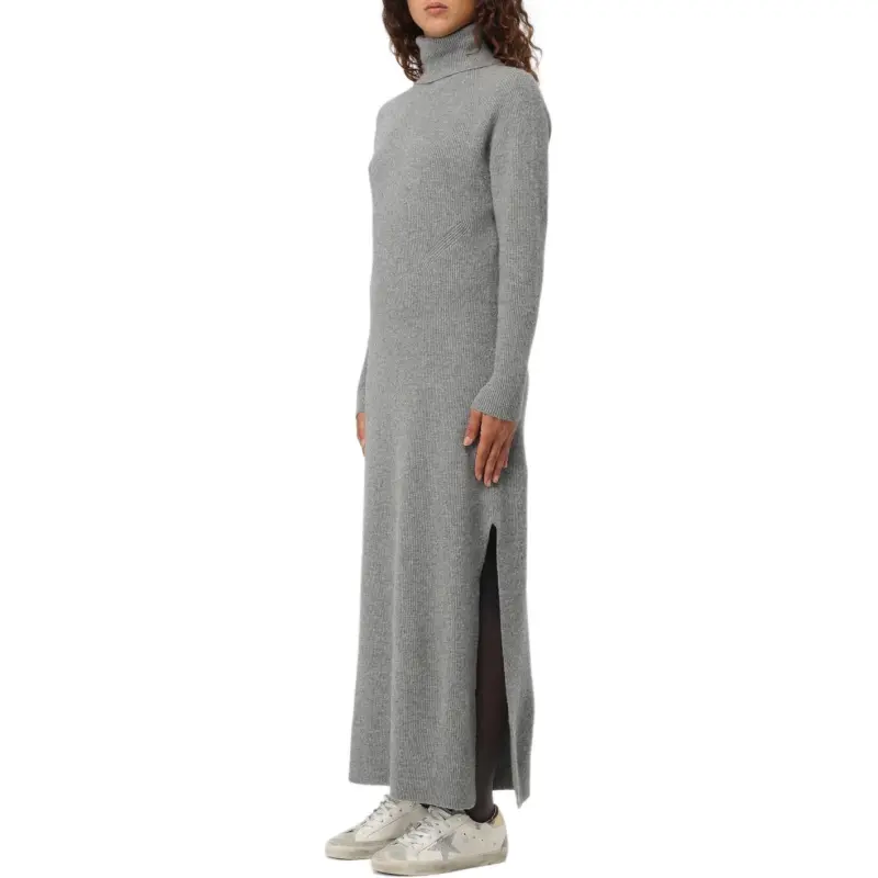 Golden Goose High Neck Ribbed Knit Dress-3