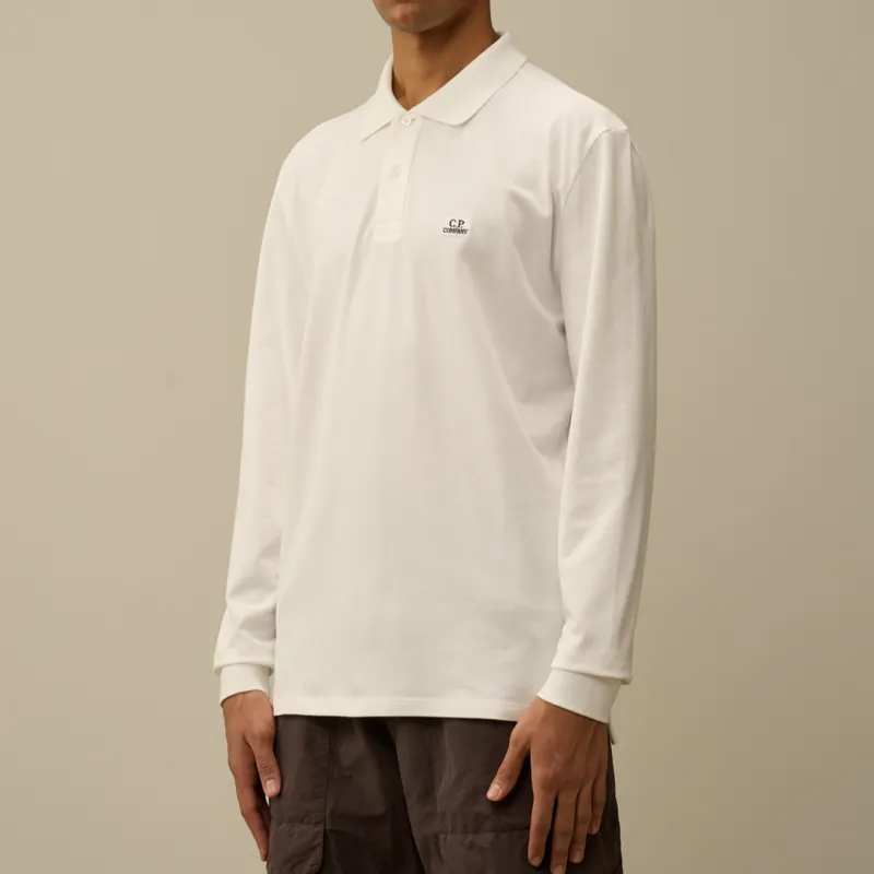 C.P.Company FW24 Polo Shirt Men's Gauze White-1