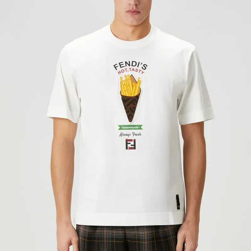 FENDI FENDIlicious Motif Printed Crewneck T Shirt-2