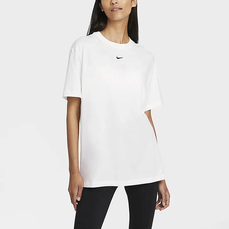 Nike Drop Shoulder Sleeve T Shirt Women's White-2
