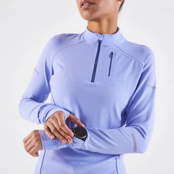 DECATHLON Raglan Sleeve T Shirt Women's Light Lavender Blue