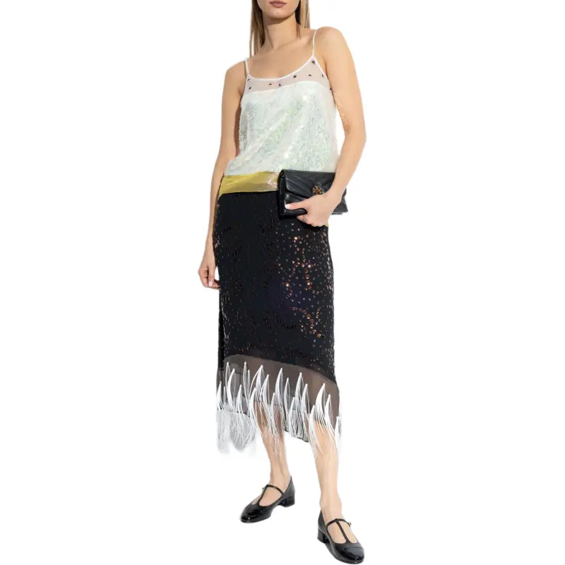 TORY BURCH Embellished Slip Skirt-1