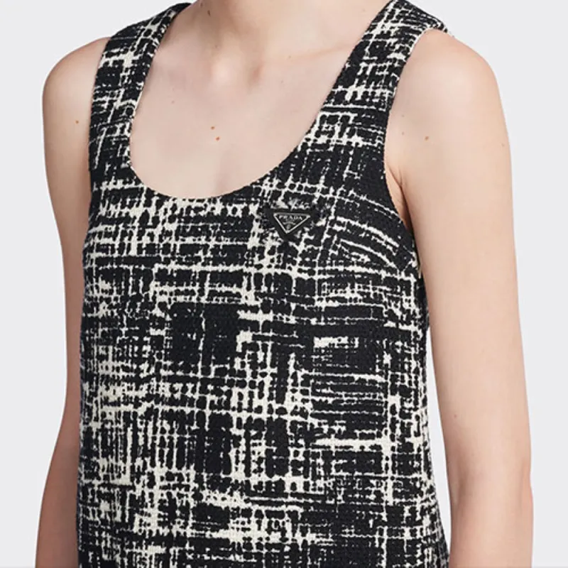 PRADA SS22 Sleeveless Dress Women's Ivory-4