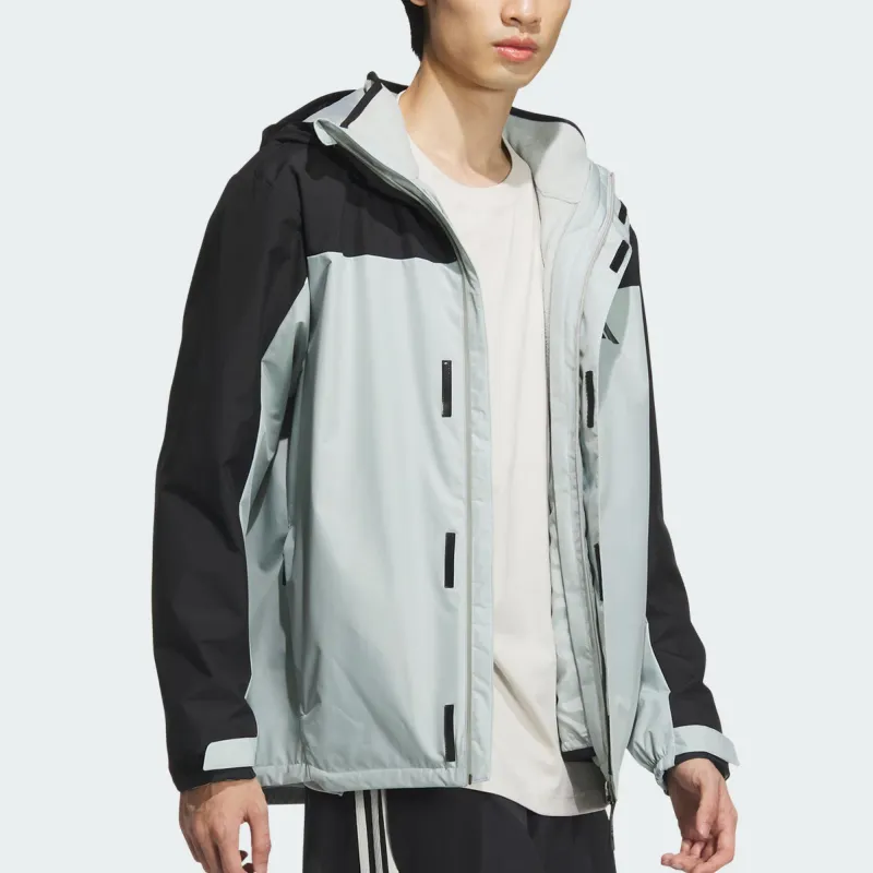 Adidas THREE IN ONE Jackets & Coats Unisex Texture Gray-6