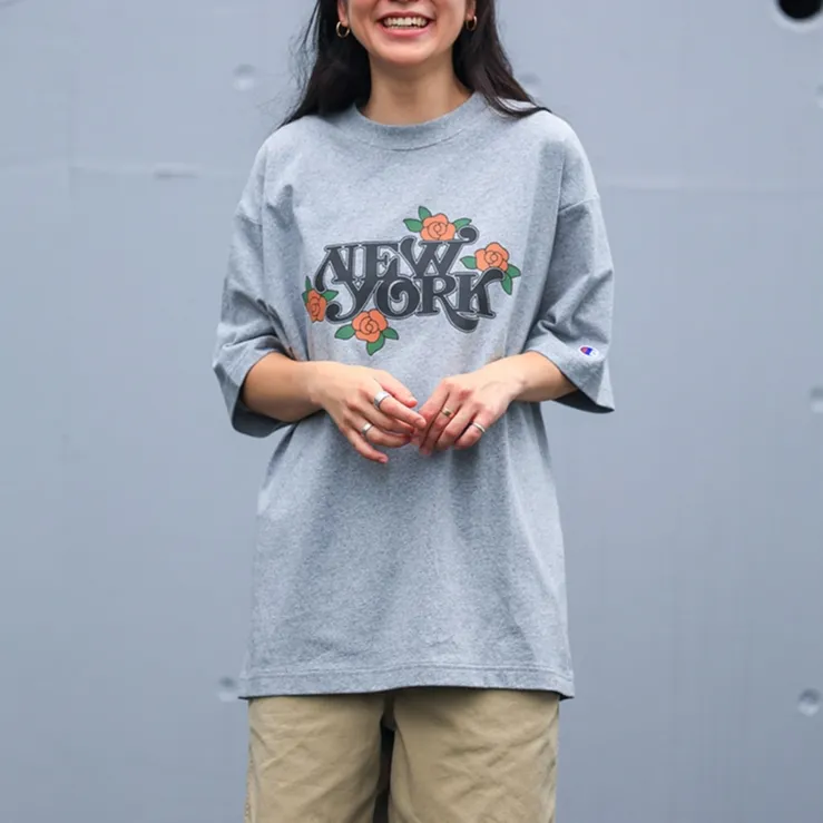 Champion Yusuke Komori Collaboration Model T-Shirts Unisex Gray-2