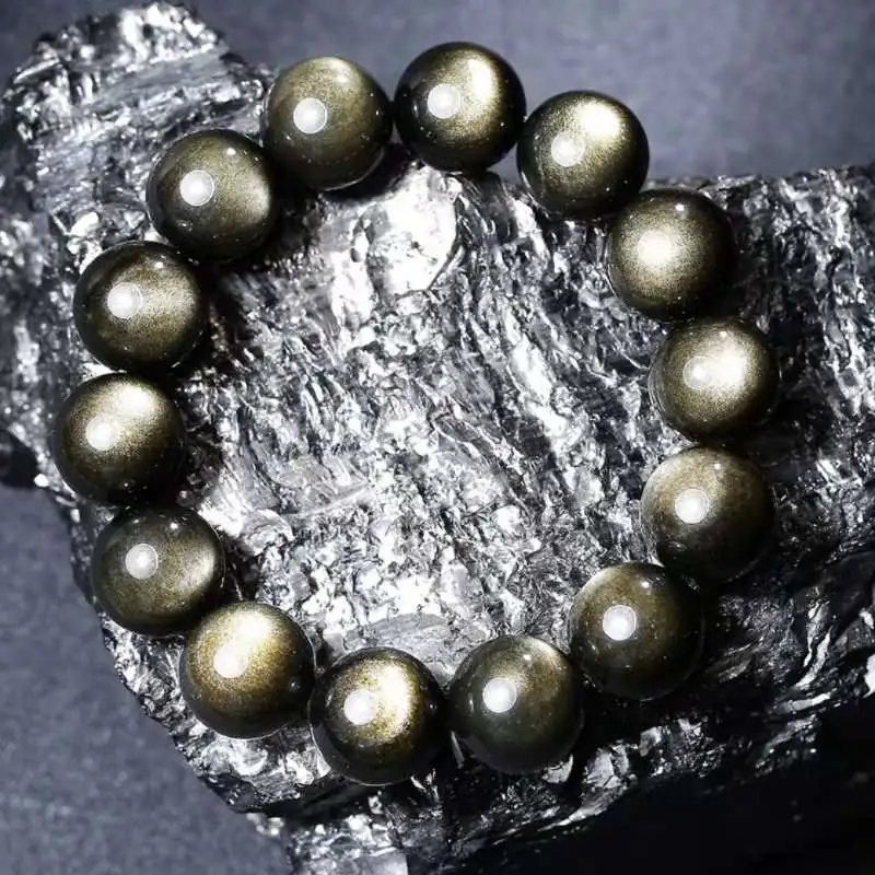 JUNWEN Obsidian Jade Bracelets Unisex-1