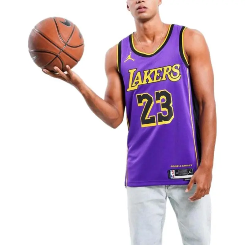 Jordan Los Angeles Lakers Statement Edition Men's Jordan Dri-FIT NBA Swingman Jersey-3
