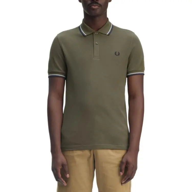 FRED PERRY Polo Shirt Men's Laurel Wreath Green-3