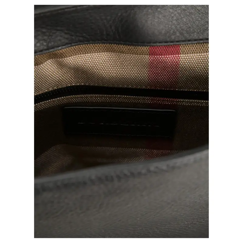 Burberry Calfskin Messenger Bag, Shoulder Bag, Crossbody Bag, Handbag Men's Black-4
