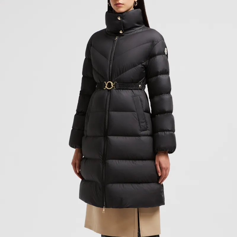 Moncler Brou Belted ZIp-Up Padded Coat-3