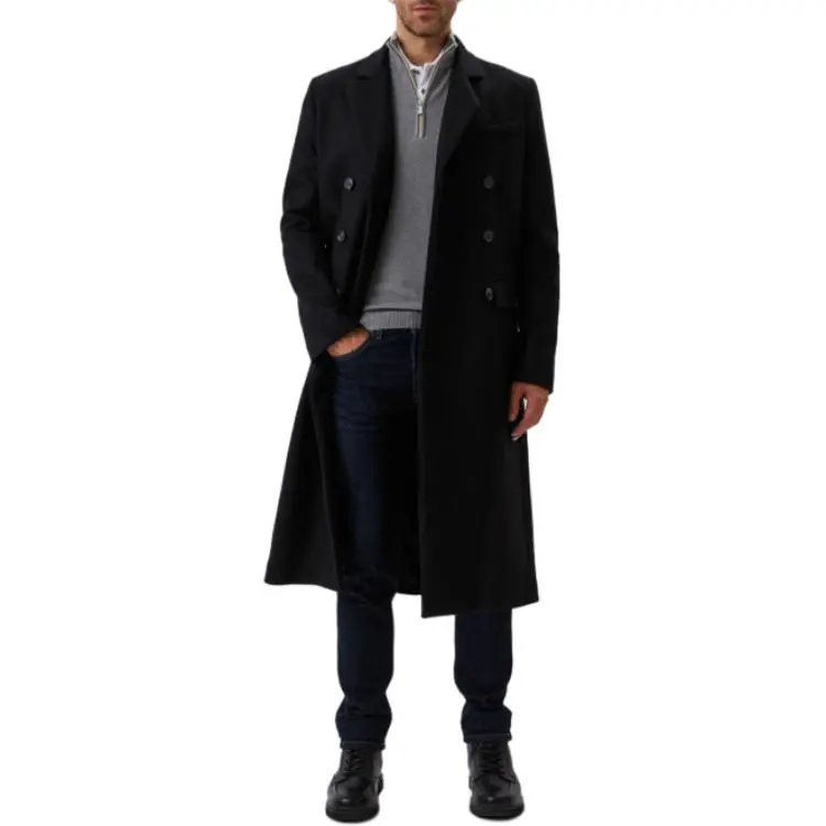 TRUSSARDI Coats Men Black-1