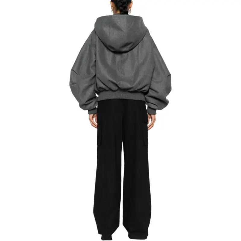 The Attico Oversized Hooded Bomber Jacket-4