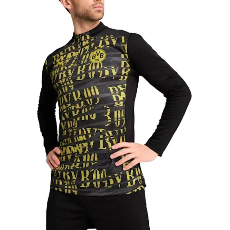 PUMA Borussia Dortmund Men's Pre Match Quarter Zip Top-2