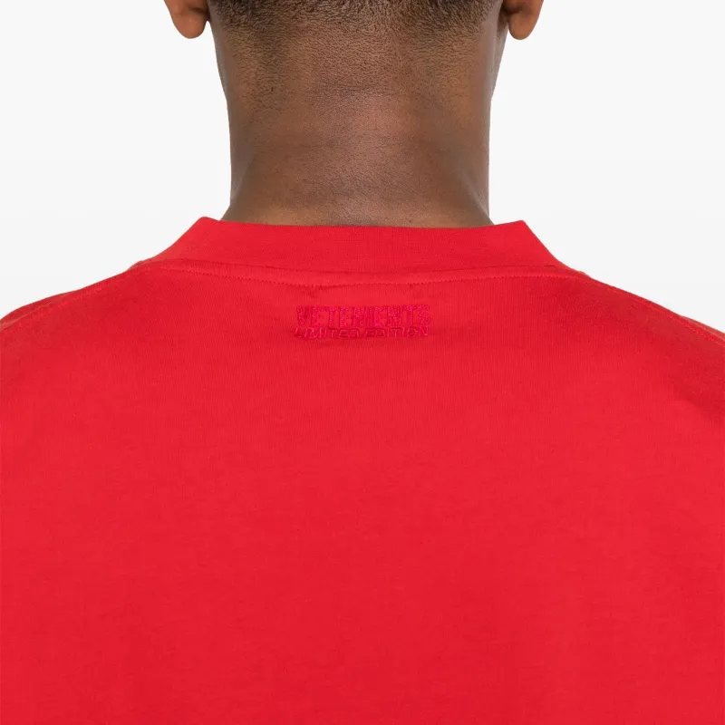 Vetements T-Shirts Unisex Red-4