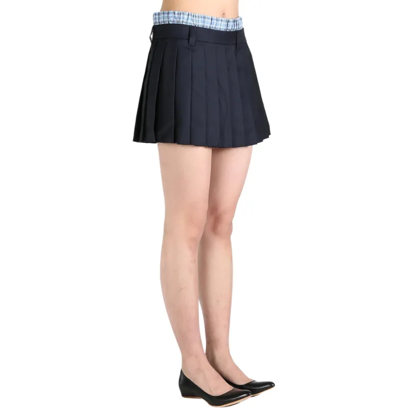 MIU MIU Batavia Skirt Bleu-3
