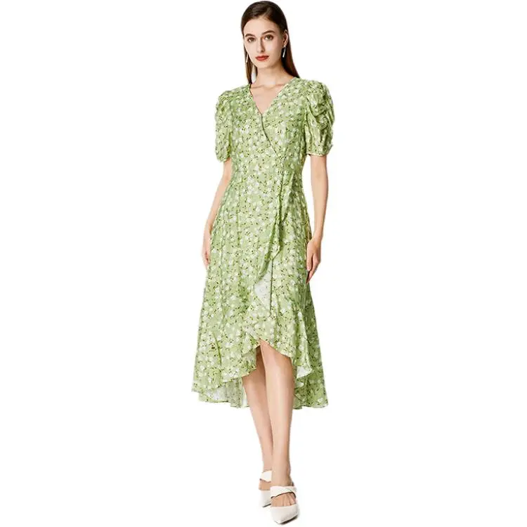 NINE WEST Short Sleeved Dresses Women's Green-3