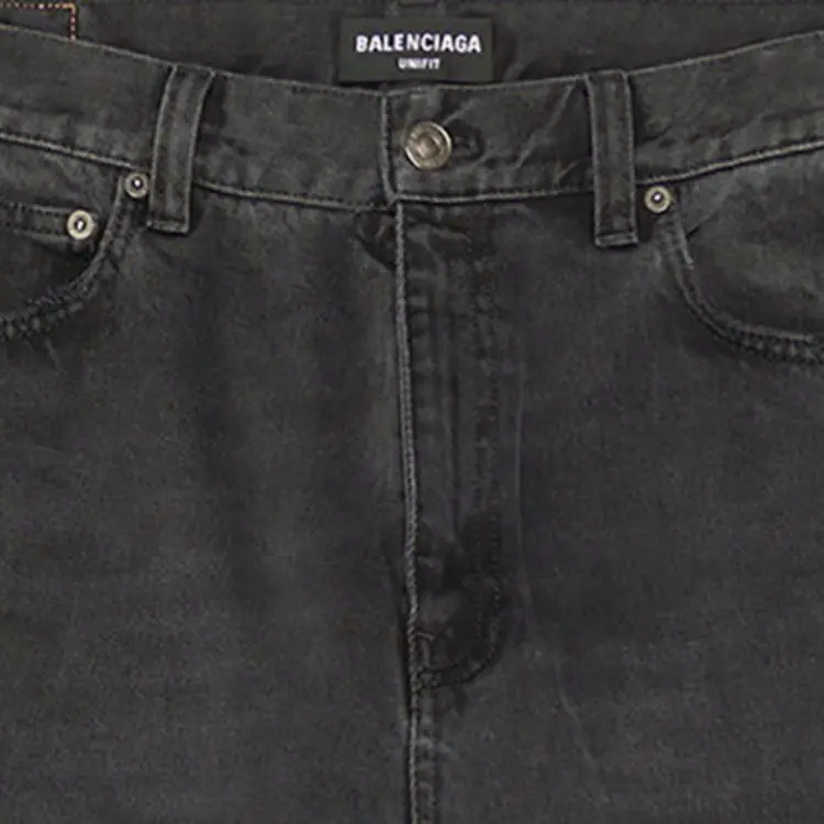 Balenciaga SS22 Jeans Loose Fit Style Men's Black-4