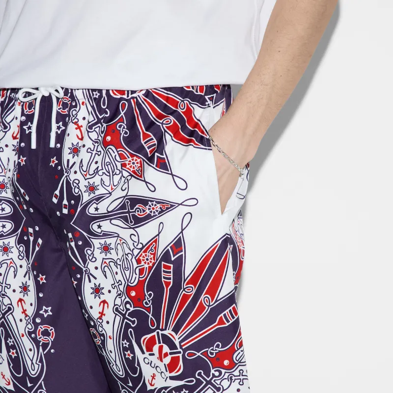 GUCCI Lido Swimming Shorts Men's Dark Blue-5