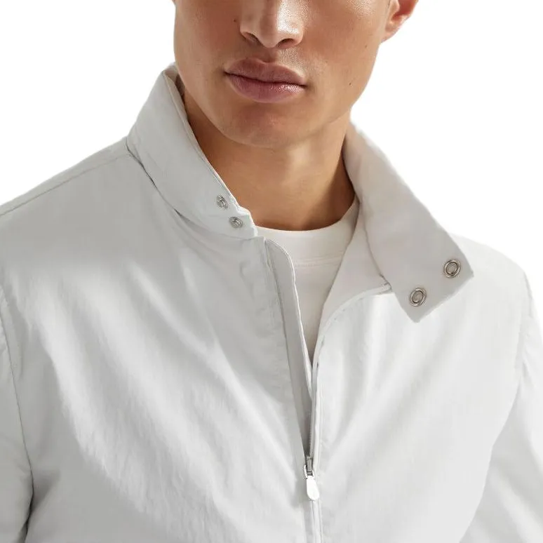 Brunello Cucinelli High Neck Zip Up Bomber Jacket-5