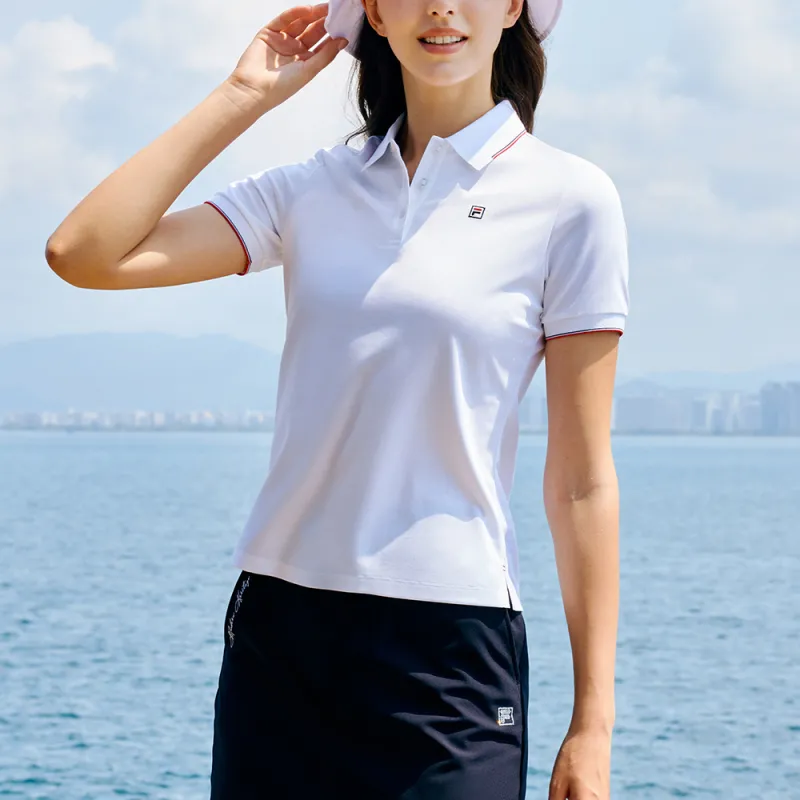 FILA Polo Shirt Women's Standard White-2