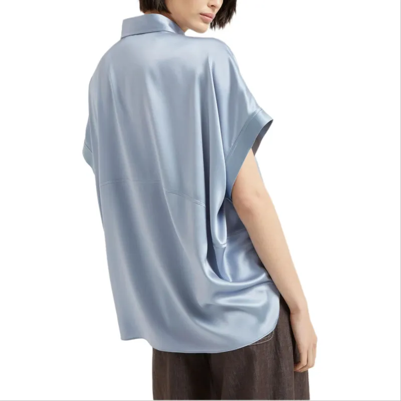 Brunello Cucinelli Short Sleeved Buttoned Blouse-3