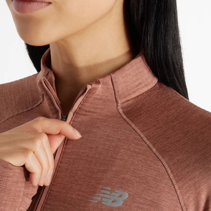 New Balance Sport EssentialsHeat Grid FW24 T Shirt Women's Sparrow Mixed Color-3