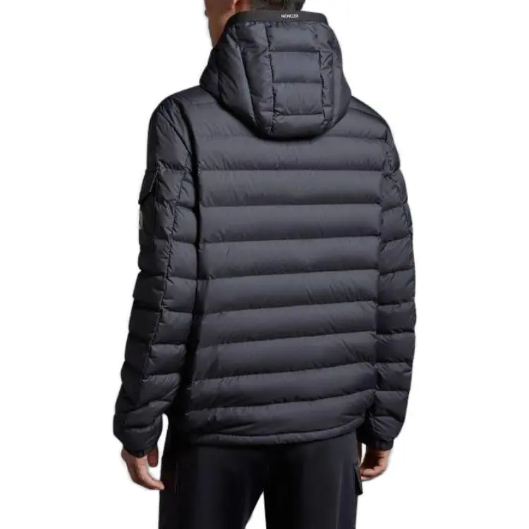 Moncler Galion Logo Patch Zip Up Down Jacket-4