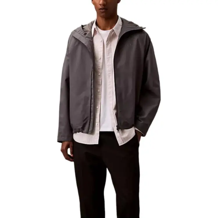 CALVIN KLEIN Trench Coat Men's Gray-2